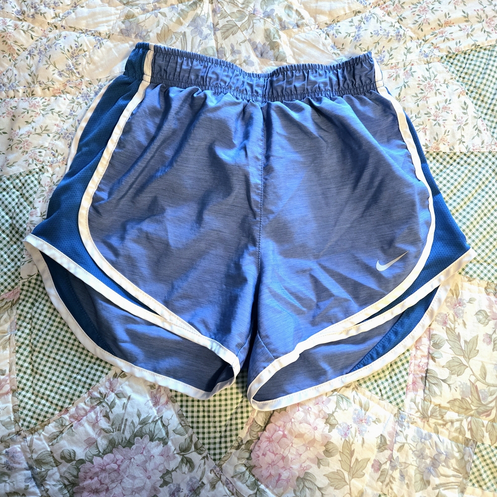 Nike Blue Running Shorts with White Trim